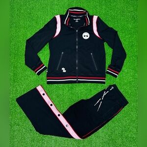 Karl Lagerfeld Paris Track Suit Sunglasses Logo Black/Red 2-Piece Set Size S/XS